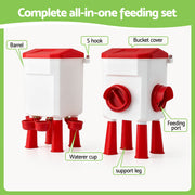Giantz 8kg Chicken Feeder and 7L Waterer Set Large Capacity Poultry Drinker Kit