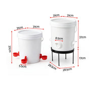 Giantz 20L X2 Chicken Feeder Waterer Set Automatic Poultry Dispenser Metal Stand