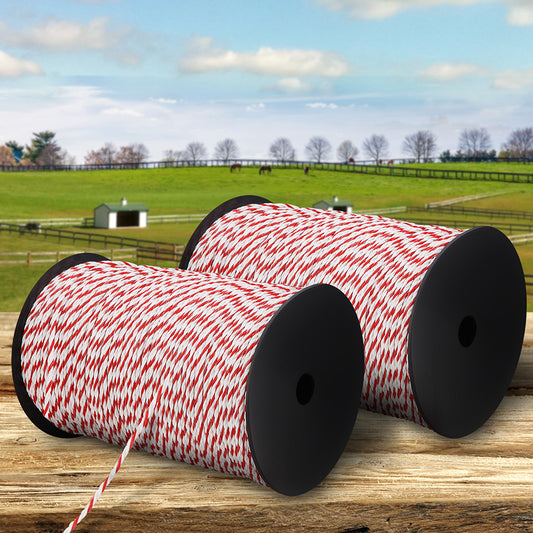 Giantz Electric Fence Poly Rope 2x 500M FIK-ROPE-500MX2