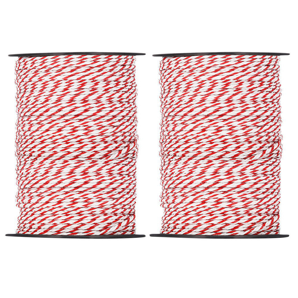 Giantz Electric Fence Poly Rope 2x 500M FIK-ROPE-500MX2