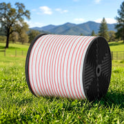 Giantz Electric Fence Tape Polytape 400M Electric Fence Wire Red White FIK-TAPE-400M-13S