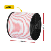 Giantz Electric Fence Tape Polytape 400M Electric Fence Wire Red White FIK-TAPE-400M-13S