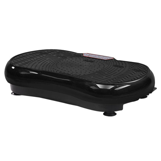 Everfit Vibration Machine Platform Vibrator Resistance Rope Home Fitness Black FIT-H-VP-ROUND-BK