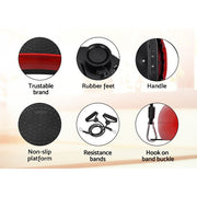 Everfit Vibration Machine Platform Resistance Rope Home Fitness Dark Red FIT-H-VP-ROUND-RDDP
