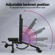 Everfit Weight Bench Adjustable FID Bench Press Home Gym 450kg Capacity FIT-I-BENCH-FID-BK