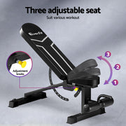 Everfit Weight Bench Adjustable FID Bench Press Home Gym 450kg Capacity FIT-I-BENCH-FID-BK