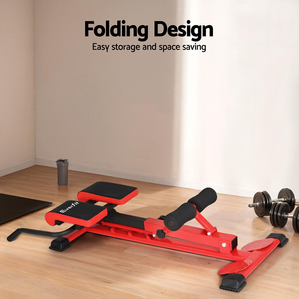 Everfit Weight Bench Adjustable Roman Chair 10 in 1 Home Gym Fitness 200kg FIT-I-BENCH-FID-RD