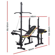 Everfit Weight Bench 14in1 Press Multi-Station Fitness Home Gym Equipment FIT-I-BENCH-YE-AB