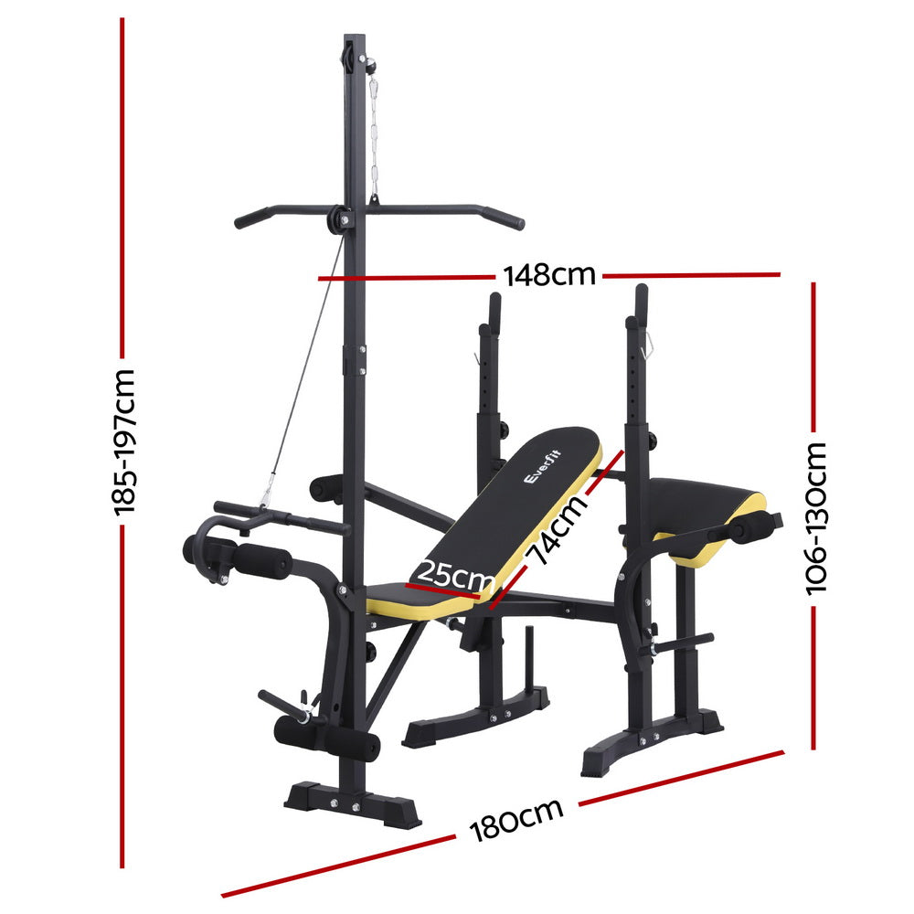 Everfit Weight Bench 14in1 Press Multi-Station Fitness Home Gym Equipment FIT-I-BENCH-YE-AB