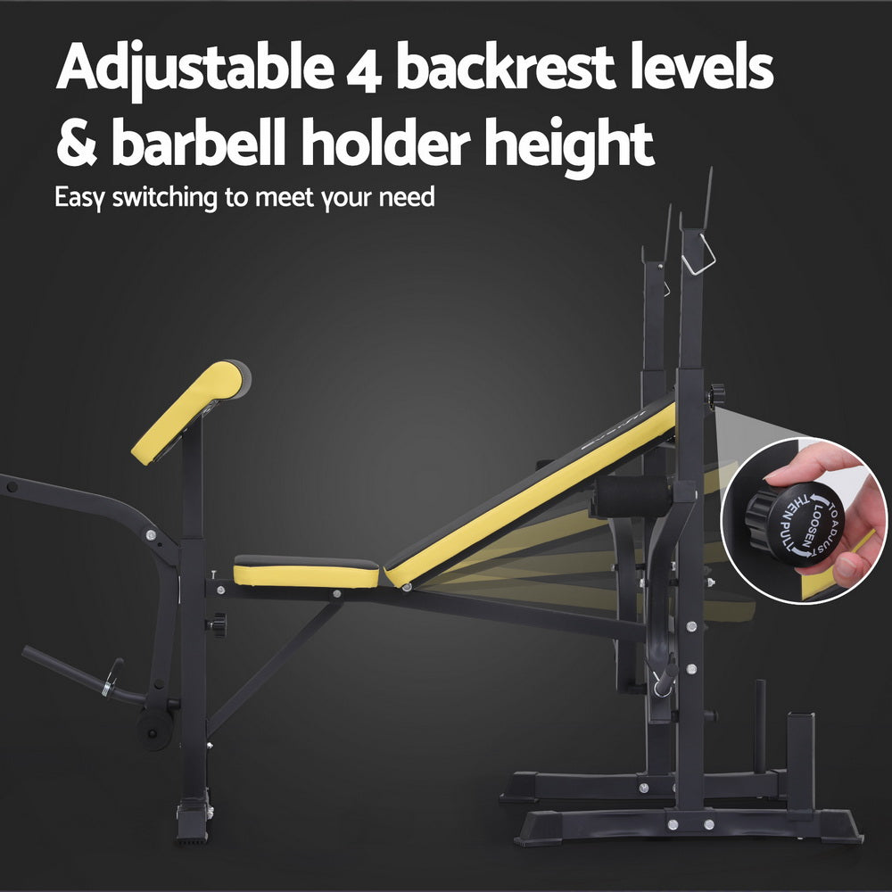 Everfit Weight Bench 14in1 Press Multi-Station Fitness Home Gym Equipment FIT-I-BENCH-YE-AB