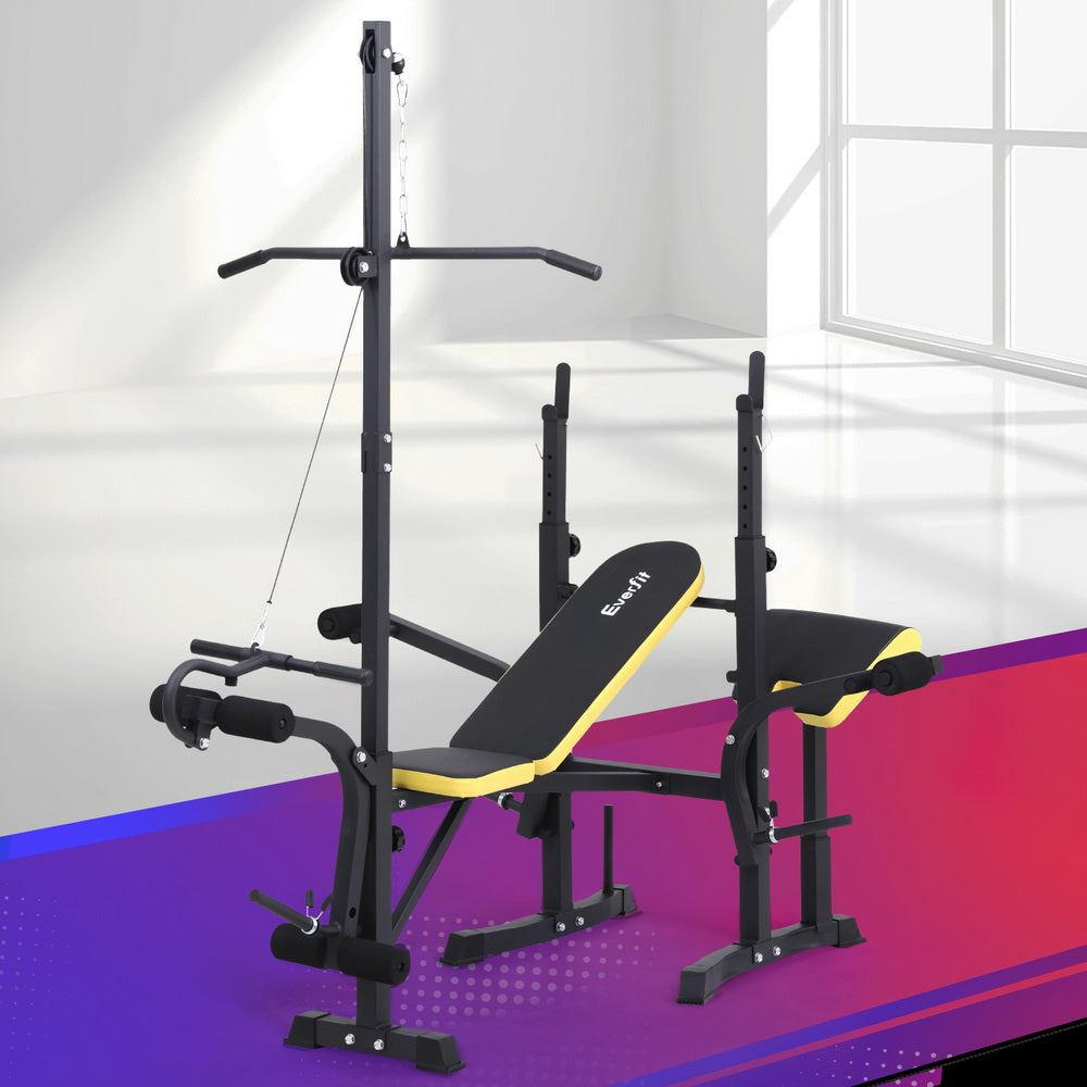 Everfit Weight Bench 14in1 Press Multi-Station Fitness Home Gym Equipment FIT-I-BENCH-YE-AB