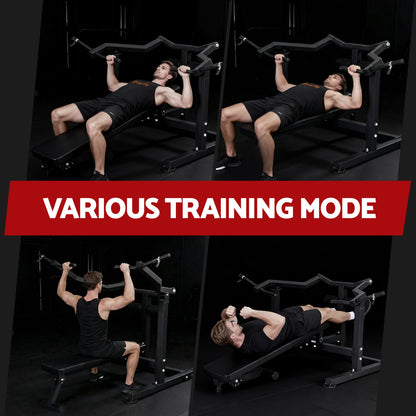 Everfit Chest Press Machine Home Gym Equipment Folding Workout Bench with Independent Arms Black FIT-I-CHEST-BK