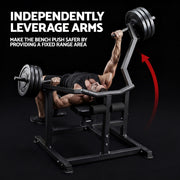 Everfit Chest Press Machine Home Gym Equipment Folding Workout Bench with Independent Arms Black FIT-I-CHEST-BK