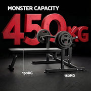 Everfit Chest Press Machine Home Gym Equipment Folding Workout Bench with Independent Arms Black FIT-I-CHEST-BK