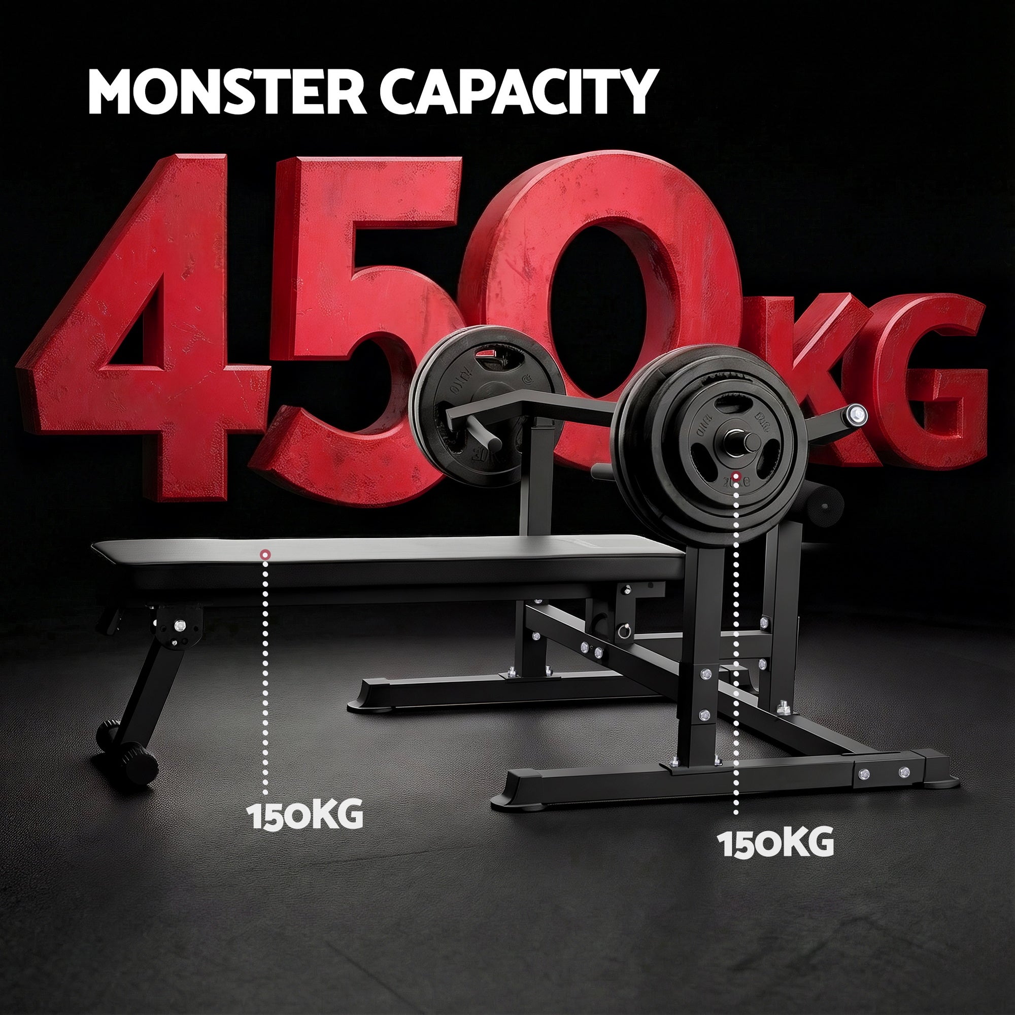 Everfit Chest Press Machine Home Gym Equipment Folding Workout Bench with Independent Arms Black FIT-I-CHEST-BK