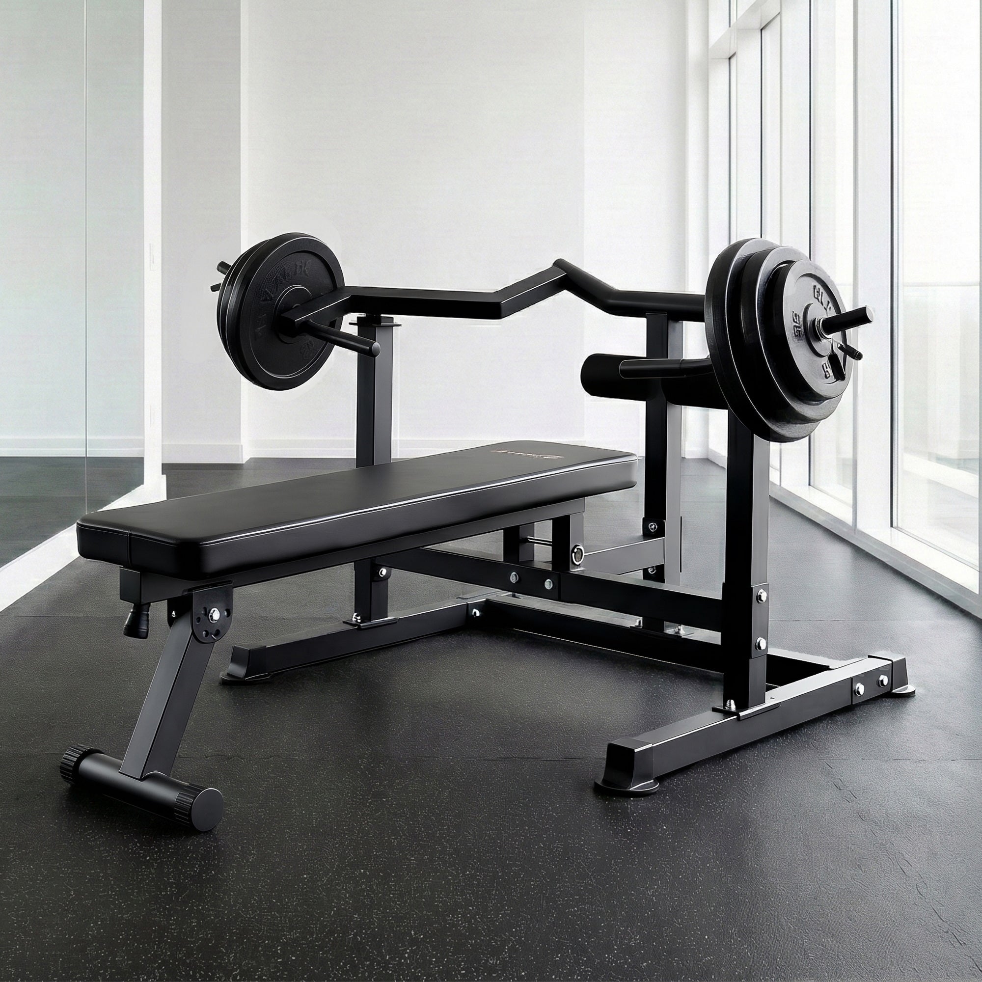 Everfit Chest Press Machine Home Gym Equipment Folding Workout Bench with Independent Arms Black FIT-I-CHEST-BK