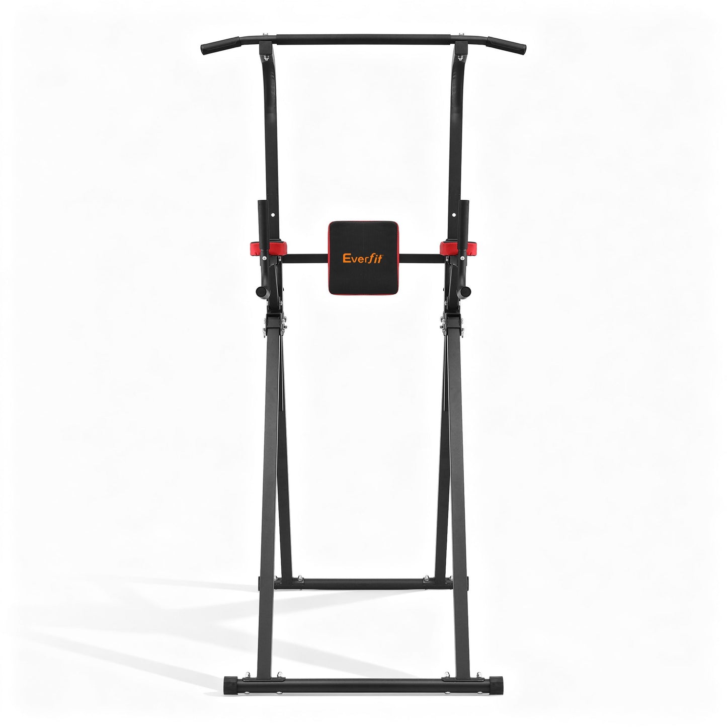 Everfit Chin Up Tower Pull Up Station Adjustable Dip Station Folding Home Gym Black FIT-I-CHINUP-FOLD