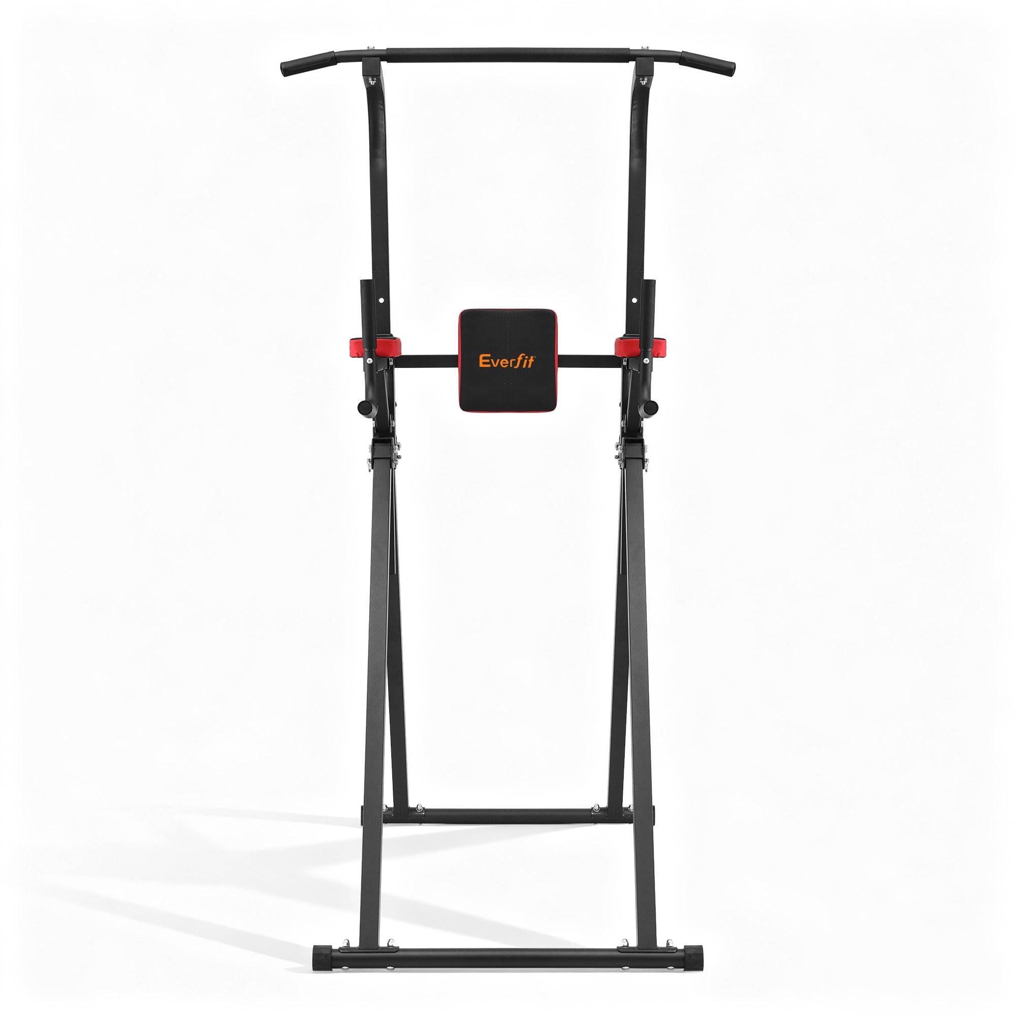 Everfit Chin Up Tower Pull Up Station Adjustable Dip Station Folding Home Gym Black FIT-I-CHINUP-FOLD
