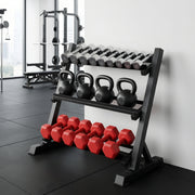Everfit Dumbbell Rack 3-Tier Heavy Duty Weight Storage for Home Gym 300kg Capacity Black FIT-I-RACK-3L