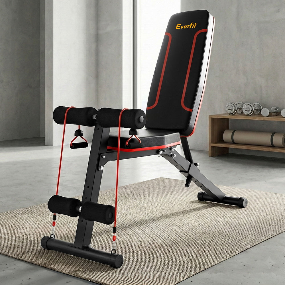 Everfit Weight Bench Adjustable FID Bench Press Home Gym 150kg Capacity FIT-J-FID-03