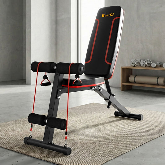 Everfit Weight Bench Adjustable FID Bench Press Home Gym 150kg Capacity FIT-J-FID-03