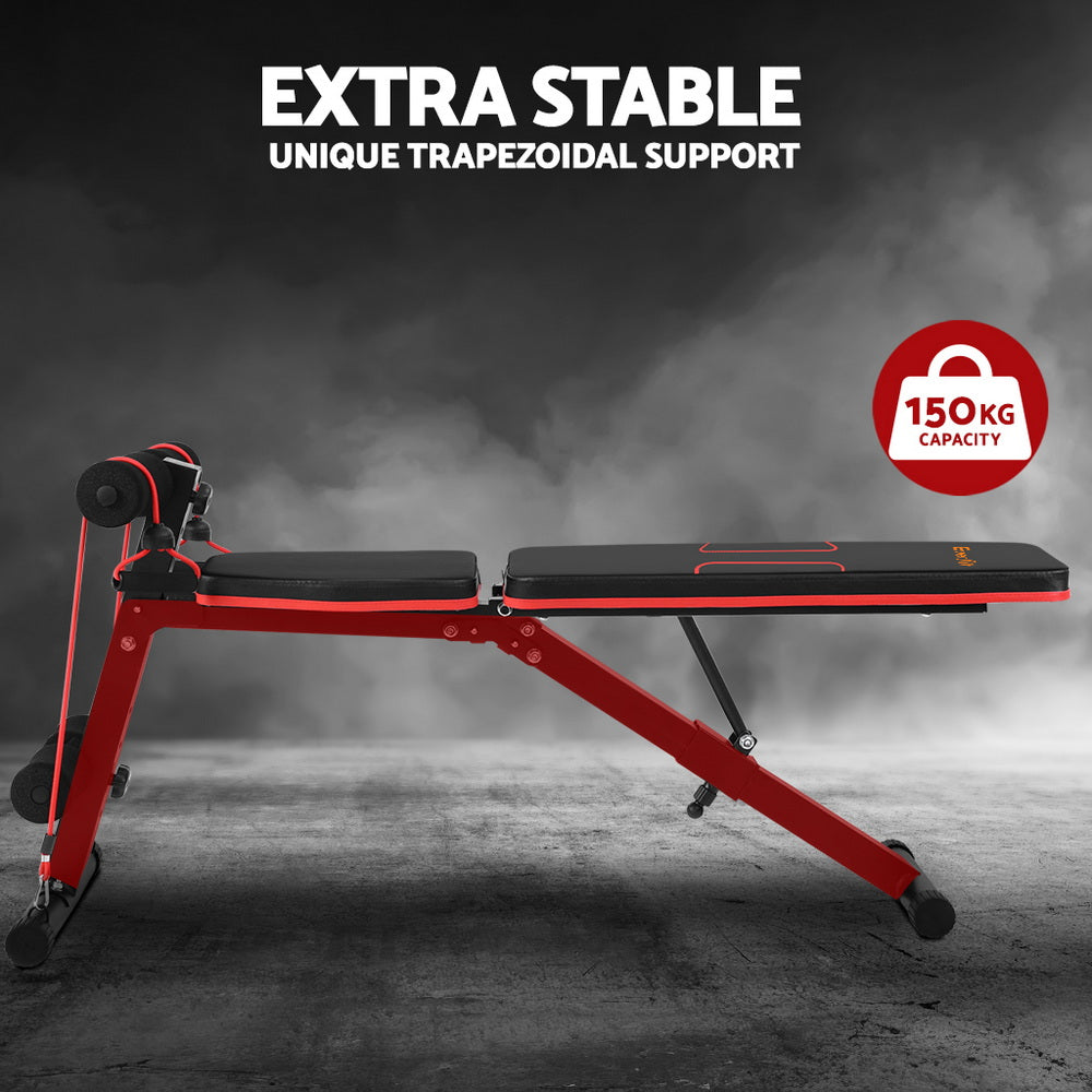 Everfit Weight Bench Adjustable FID Bench Press Home Gym 150kg Capacity FIT-J-FID-03