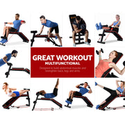 Everfit Weight Bench Adjustable FID Bench Press Home Gym 150kg Capacity FIT-J-FID-03