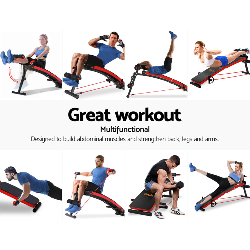 Everfit Weight Bench Sit Up Bench Press Foldable Home Gym Equipment FIT-J-SITUP-BENCH-C2