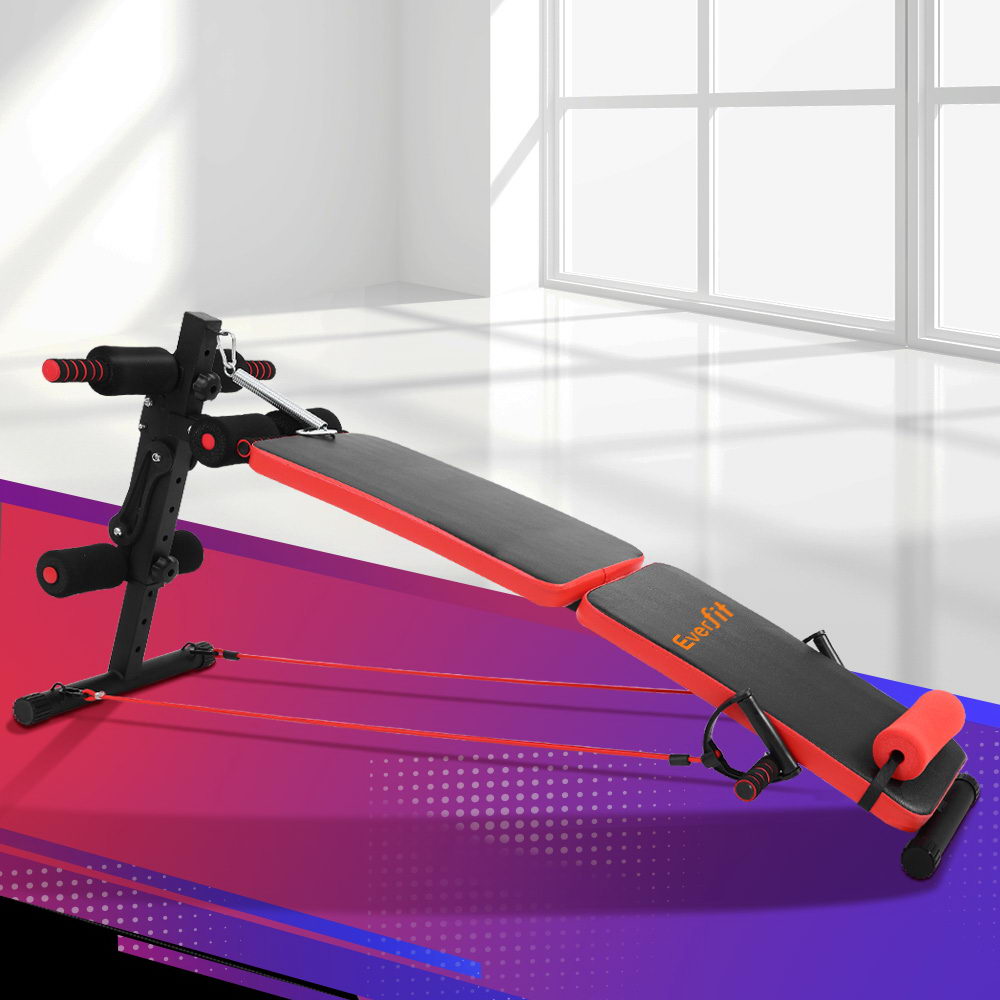 Everfit Weight Bench Sit Up Bench Press Foldable Home Gym Equipment FIT-J-SITUP-BENCH-C2