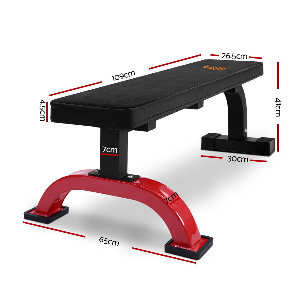 Everfit Weight Bench Flat Bench Press Home Gym Fitness 300KG Capacity FIT-J-SITUP-FLAT