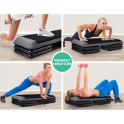 Everfit 2X Aerobic Step Riser Exercise Stepper Block Gym Home Fitness FIT-K-AES-T001B-BLS