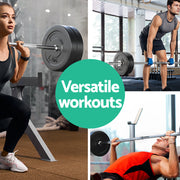 Everfit 28kg Barbell Set Weight Plates Bar Lifting Bench 168cm FIT-K-BB-SET-20KG