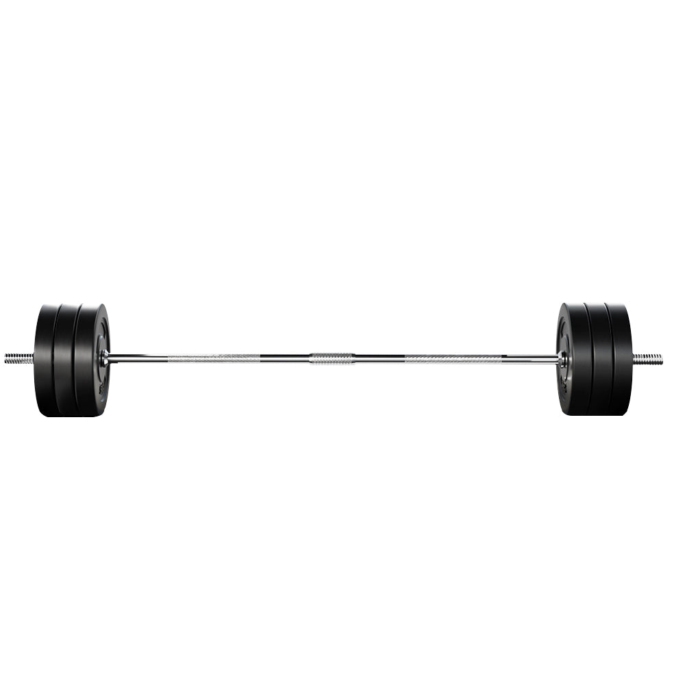 Everfit 68kg Barbell Set Weight Plates Bar Lifting Bench 168cm FIT-K-BB-SET-60KG