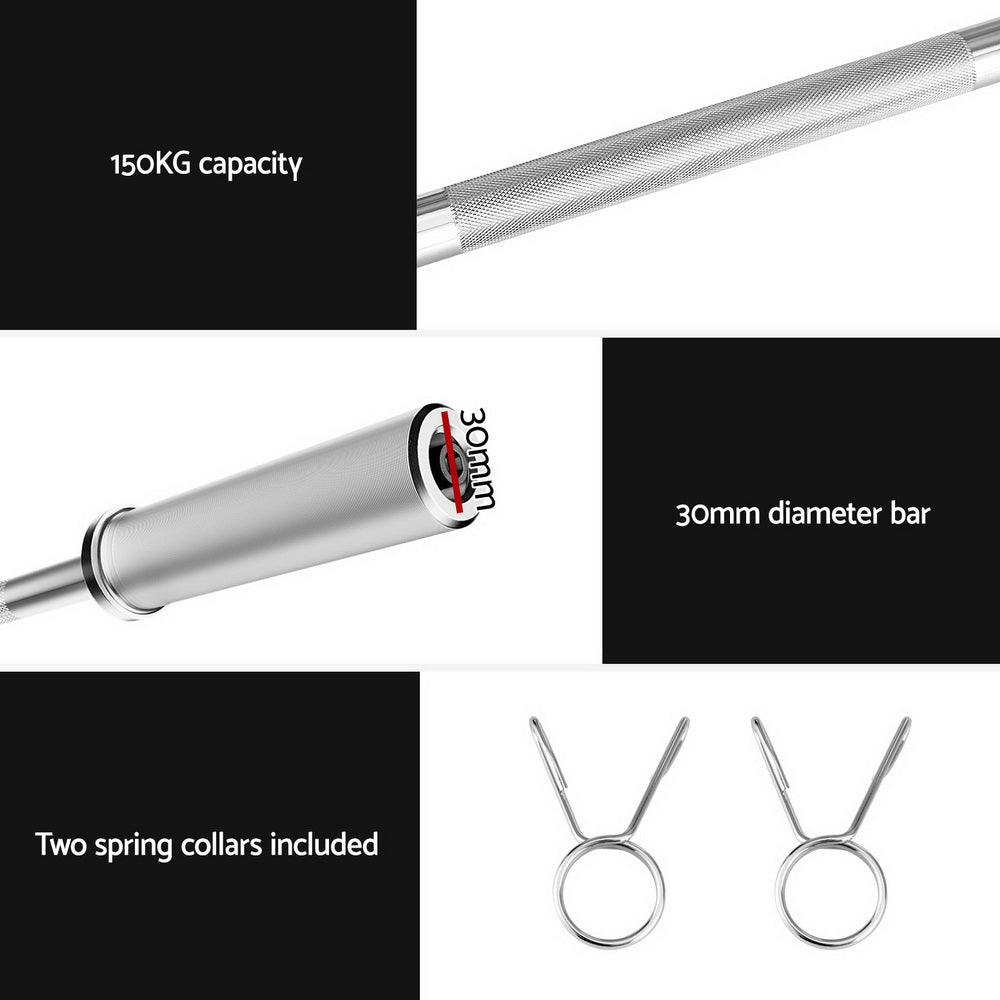 Everfit Barbell Bar Weights Lifting Dumbbells Olympic Training Bar Gym Fitness FIT-K-DB-BAR-120CM