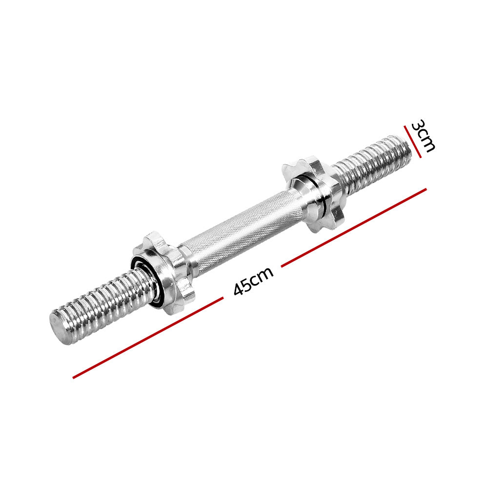 Everfit 45cm Dumbbell Bar Gym Home Exercise 150kg Capacity FIT-K-DB-BAR-45CM