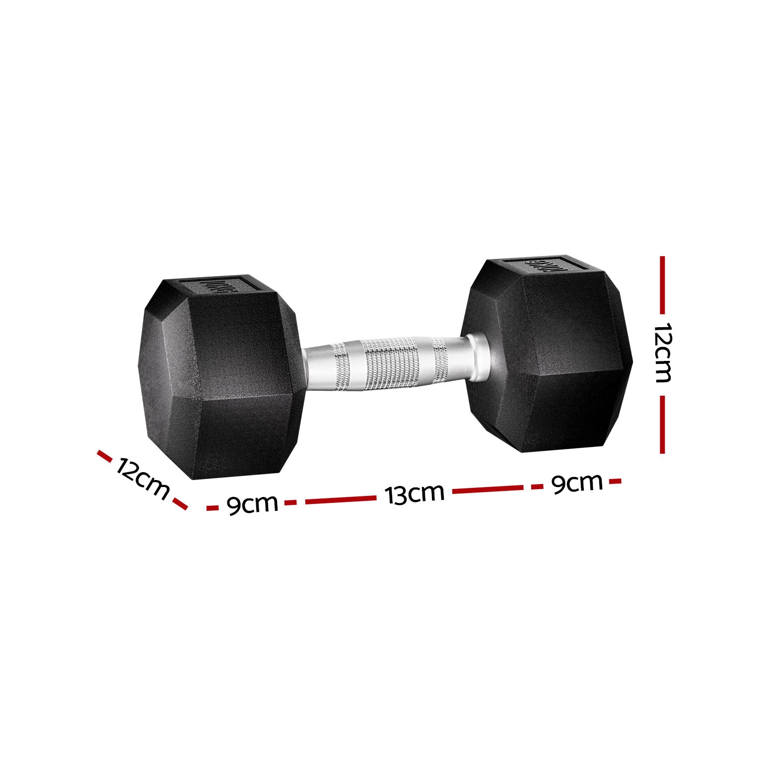 Everfit 20kg Hex Dumbbells Set Dumbbells Weights Lifting Bench Gym Workout 2x10kg FIT-K-DB-HEX-20KG