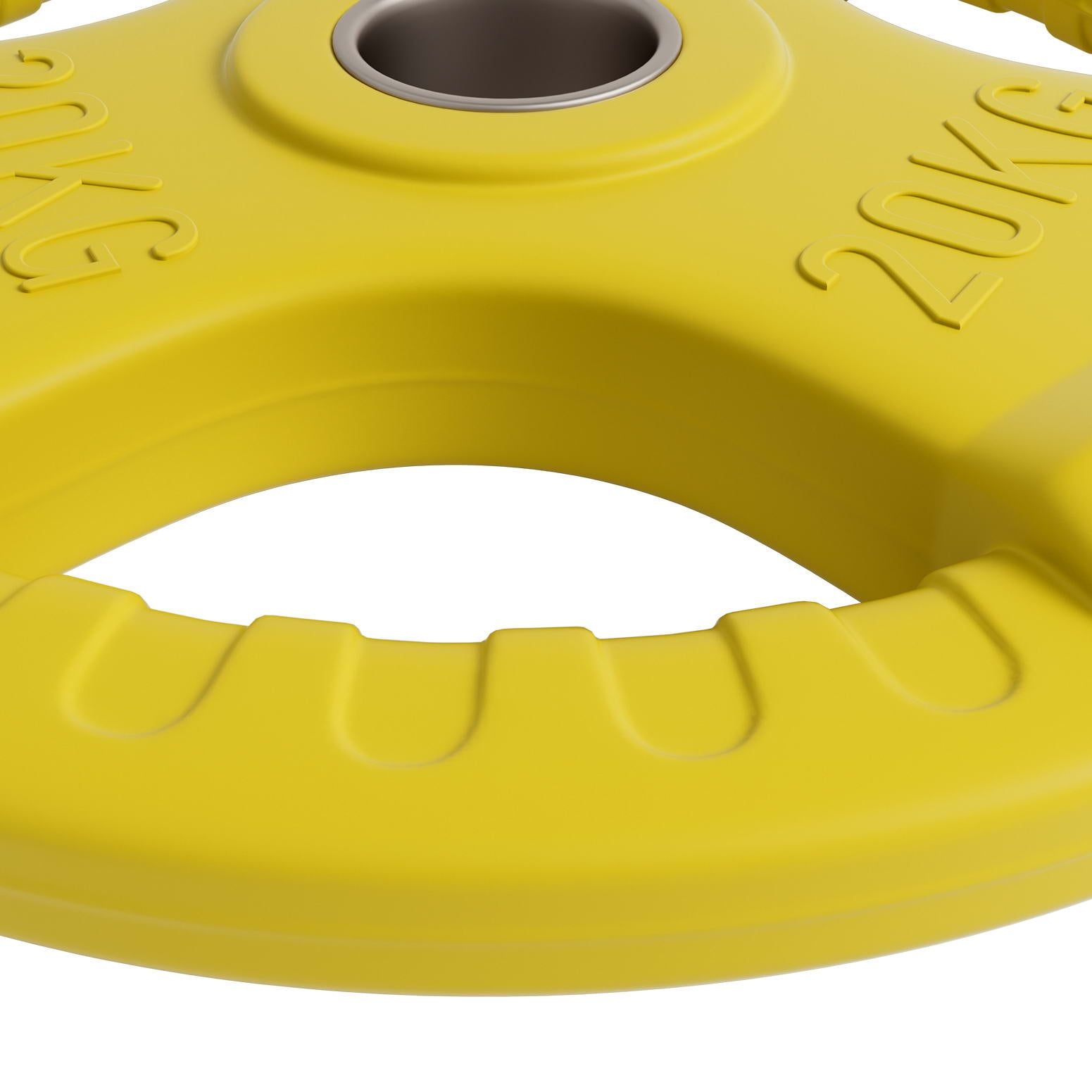 Everfit Weight Plates Olympic 20kg Dumbbell Barbell Plate Weight Lifting Home Gym Yellow FIT-K-DB-PL-20KG-YE