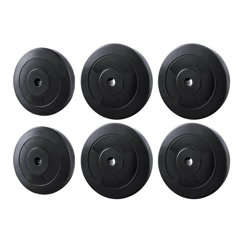 Everfit 50kg Barbell Weight Plates Standard Home Gym Press Fitness Exercise FIT-K-DB-PL-50
