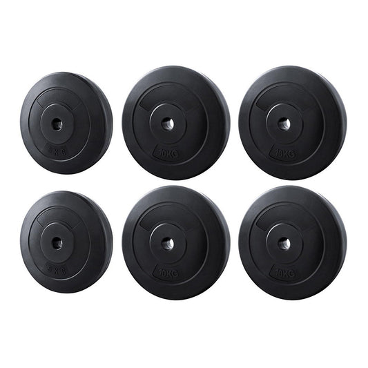 Everfit 50kg Barbell Weight Plates Standard Home Gym Press Fitness Exercise FIT-K-DB-PL-50