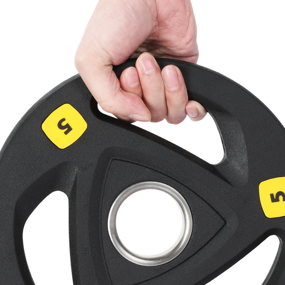 Everfit Weight Plates Olympic 5kg Dumbbells Barbells Plate Weight Lifting Home FIT-K-DB-PL-5KG