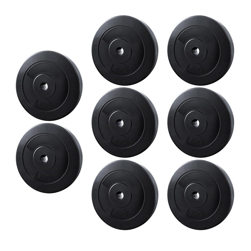 Everfit 80kg Barbell Weight Plates Standard Home Gym Press Fitness Exercise FIT-K-DB-PL-80