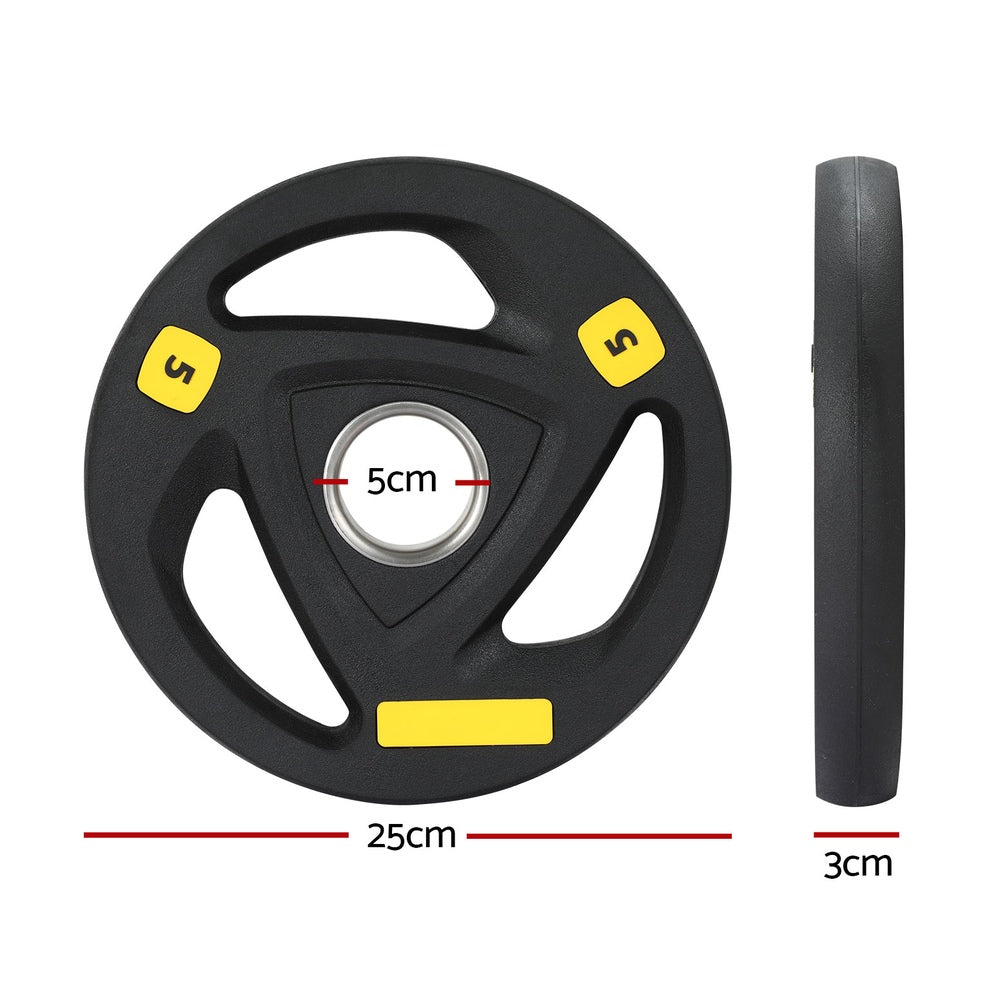 Everfit Weight Plates Olympic 5kgx2 Dumbbells Barbells Plate Weight Lifting Home FIT-K-DB-PL-SET-10KG