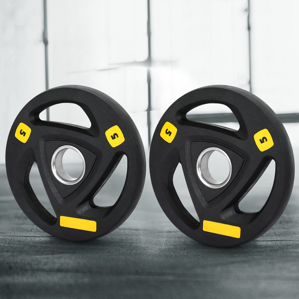 Everfit Weight Plates Olympic 5kgx2 Dumbbells Barbells Plate Weight Lifting Home FIT-K-DB-PL-SET-10KG