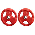 Everfit Weight Plates Olympic 15kgx2 Dumbbell Barbell Plate Weight Lifting Home Gym Red FIT-K-DB-PL-SET-30KG