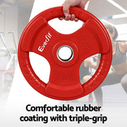 Everfit Weight Plates Olympic 15kgx2 Dumbbell Barbell Plate Weight Lifting Home Gym Red FIT-K-DB-PL-SET-30KG