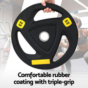 Everfit Weight Plates Standard 25kgx2 Dumbbells Barbells Plate Weight Lifting Home Gym FIT-K-DB-PL-SET-50KG