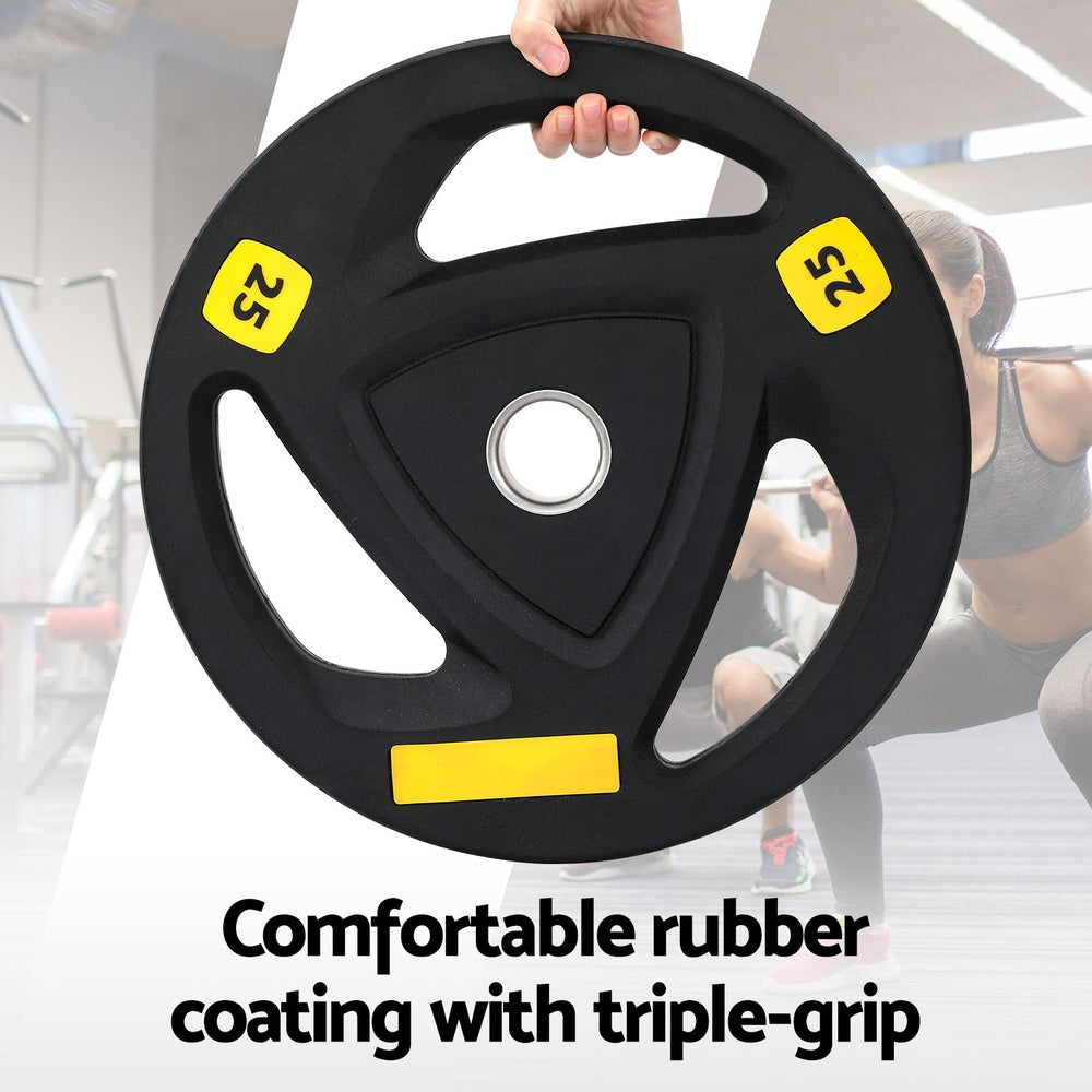 Everfit Weight Plates Standard 25kgx2 Dumbbells Barbells Plate Weight Lifting Home Gym FIT-K-DB-PL-SET-50KG