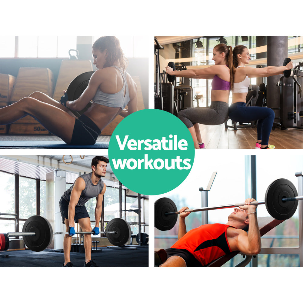 Everfit Weight Plates Standard 2X 5kg Barbell Plate Weight Lifting FIT-K-DB-PL-XL