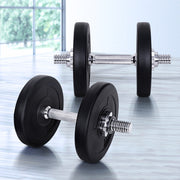 Everfit 15kg Dumbbell Set Weight Plates Dumbbells Lifting Bench FIT-K-DB-SET-35-A