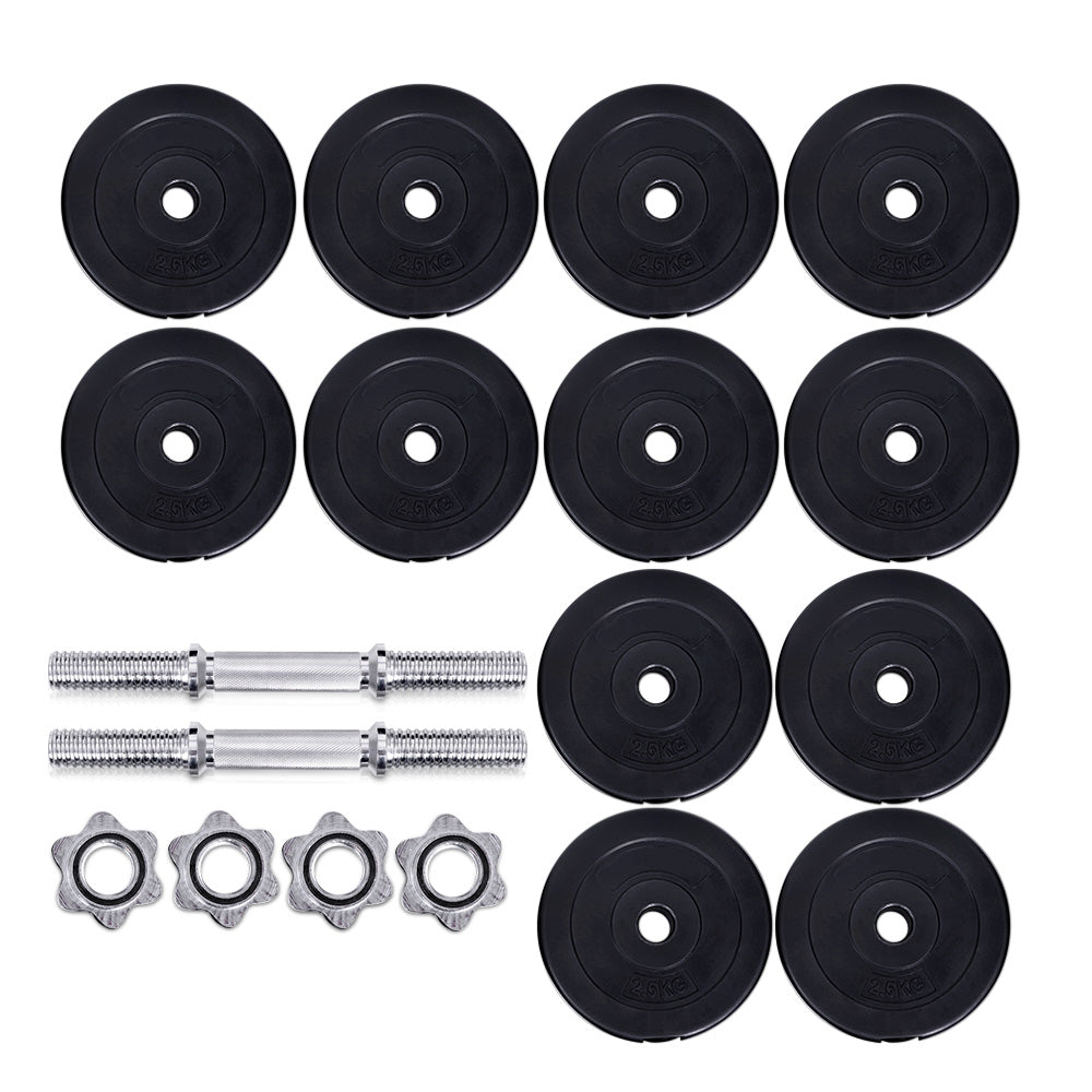 Everfit 35kg Dumbbell Set Weight Plates Dumbbells Lifting Bench FIT-K-DB-SET-35KG